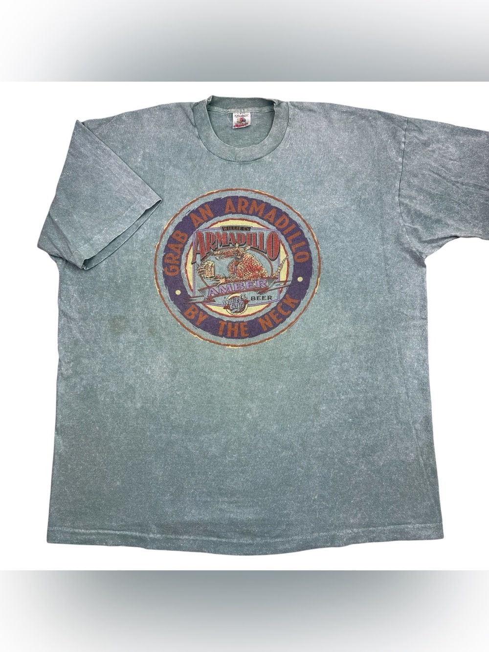 VTG 90s Willie C's Cafe & Bar Wichita Armadillo Beer Single Stitch t-shirt 2XL